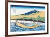 Fishing Boats Within View of Mount Fuji-Katsushika Hokusai-Framed Art Print