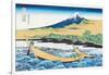 Fishing Boats Within View of Mount Fuji-Katsushika Hokusai-Framed Art Print