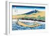 Fishing Boats Within View of Mount Fuji-Katsushika Hokusai-Framed Art Print