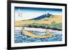 Fishing Boats Within View of Mount Fuji-Katsushika Hokusai-Framed Premium Giclee Print