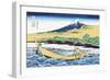 Fishing Boats Within View of Mount Fuji-Katsushika Hokusai-Framed Premium Giclee Print