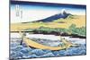 Fishing Boats Within View of Mount Fuji-Katsushika Hokusai-Mounted Premium Giclee Print