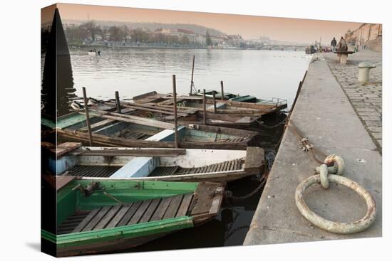 Fishing Boats-Richard Nebesky-Stretched Canvas