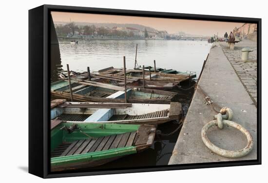 Fishing Boats-Richard Nebesky-Framed Stretched Canvas