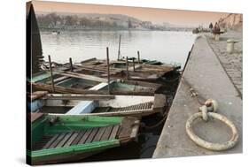 Fishing Boats-Richard Nebesky-Stretched Canvas