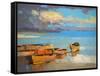 Fishing Boats-Vahe Yeremyan-Framed Stretched Canvas