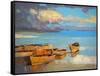 Fishing Boats-Vahe Yeremyan-Framed Stretched Canvas