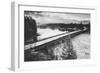 Fishing Bridge Scene in Black and White, Yellowstone National Park-Vincent James-Framed Photographic Print