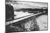 Fishing Bridge Scene in Black and White, Yellowstone National Park-Vincent James-Mounted Photographic Print