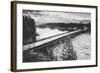 Fishing Bridge Scene in Black and White, Yellowstone National Park-Vincent James-Framed Photographic Print