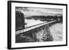 Fishing Bridge Scene in Black and White, Yellowstone National Park-Vincent James-Framed Photographic Print