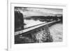Fishing Bridge Scene in Black and White, Yellowstone National Park-Vincent James-Framed Photographic Print