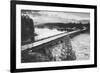 Fishing Bridge Scene in Black and White, Yellowstone National Park-Vincent James-Framed Photographic Print