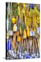Fishing Buoys waiting to be used.-Terry Eggers-Stretched Canvas
