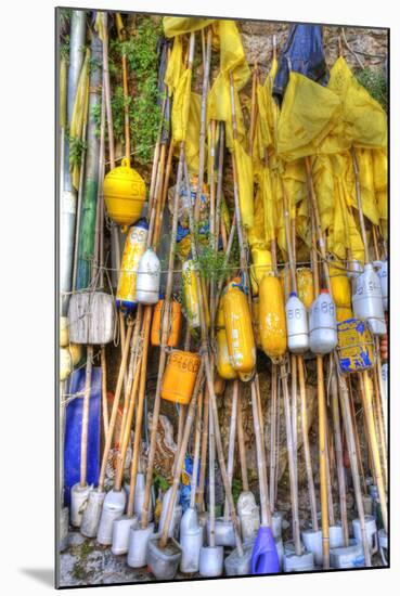 Fishing Buoys waiting to be used.-Terry Eggers-Mounted Photographic Print