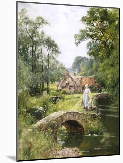 Fishing by the Bridge-Henry John Yeend King-Mounted Giclee Print