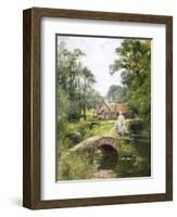 Fishing by the Bridge-Henry John Yeend King-Framed Giclee Print