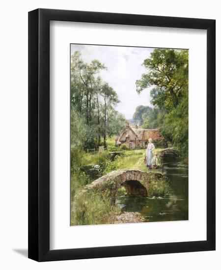 Fishing by the Bridge-Henry John Yeend King-Framed Giclee Print