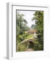 Fishing by the Bridge-Henry John Yeend King-Framed Giclee Print