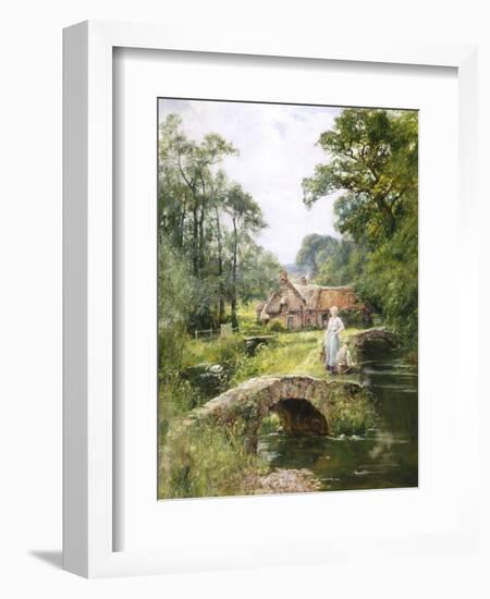 Fishing by the Bridge-Henry John Yeend King-Framed Giclee Print