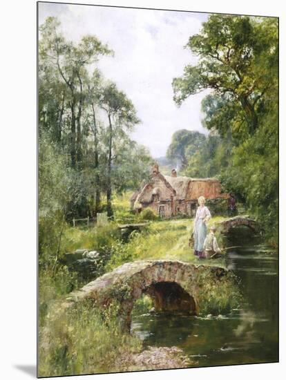 Fishing by the Bridge-Henry John Yeend King-Mounted Giclee Print