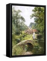 Fishing by the Bridge-Henry John Yeend King-Framed Stretched Canvas