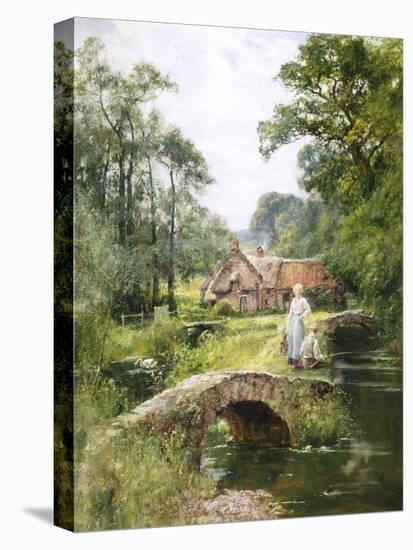 Fishing by the Bridge-Henry John Yeend King-Stretched Canvas