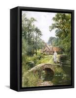 Fishing by the Bridge-Henry John Yeend King-Framed Stretched Canvas