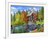 Fishing by the Mill-Dominic Davison-Framed Art Print