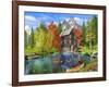 Fishing by the Mill-Dominic Davison-Framed Art Print