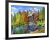 Fishing by the Mill-Dominic Davison-Framed Art Print