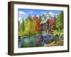 Fishing by the Mill-Dominic Davison-Framed Art Print