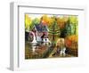 Fishing by the Old Grist Mill-Cheryl Bartley-Framed Giclee Print