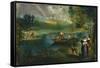 Fishing, c.1862-63-Edouard Manet-Framed Stretched Canvas