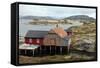 Fishing Cabin on the Island of Villa Near Rorvik, West Norway, Norway, Scandinavia, Europe-David Lomax-Framed Stretched Canvas