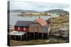 Fishing Cabin on the Island of Villa Near Rorvik, West Norway, Norway, Scandinavia, Europe-David Lomax-Stretched Canvas