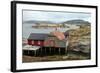 Fishing Cabin on the Island of Villa Near Rorvik, West Norway, Norway, Scandinavia, Europe-David Lomax-Framed Photographic Print