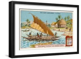 Fishing, Caroline Islands-null-Framed Giclee Print