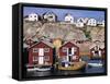 Fishing Cottages, Smogen, Sweden-Walter Bibikow-Framed Stretched Canvas