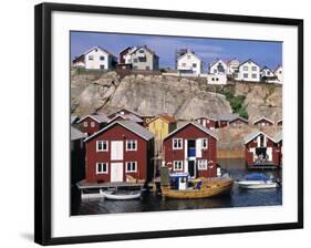 Fishing Cottages, Smogen, Sweden-Walter Bibikow-Framed Photographic Print