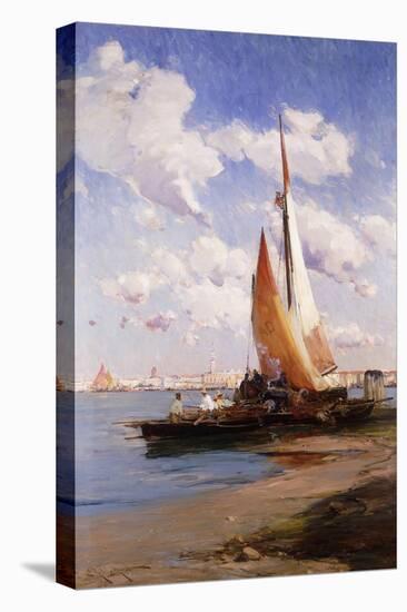 Fishing Craft with the Rivere Degli Schiavoni, Venice, Beyond-E. Aubrey Hunt-Stretched Canvas