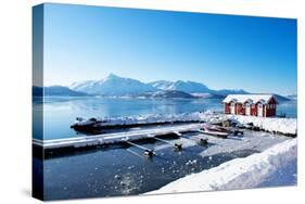 Fishing Dock on the Fjord-Kali Wilson-Stretched Canvas