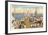 Fishing Docks, Atlantic City, New Jersey-null-Framed Art Print