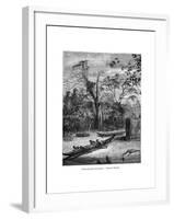 Fishing Dugout, Papua, 19th Century-Mesples-Framed Giclee Print