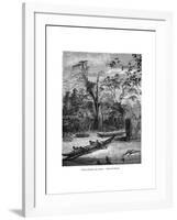 Fishing Dugout, Papua, 19th Century-Mesples-Framed Giclee Print