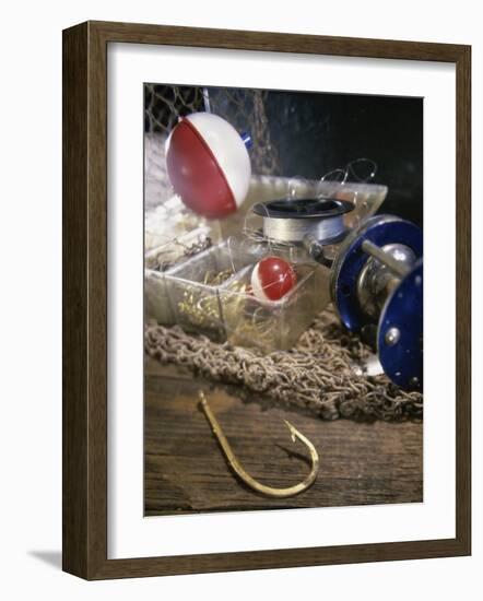 Fishing Equipment in a Box-null-Framed Photographic Print