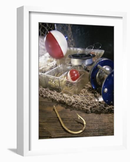 Fishing Equipment in a Box-null-Framed Photographic Print