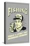 Fishing Finally Sport That Encourages Drinking Poster-Retrospoofs-Stretched Canvas