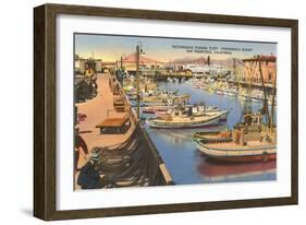 Fishing Fleet, Fisherman's Wharf, San Francisco, California-null-Framed Art Print