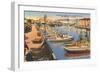 Fishing Fleet, Fisherman's Wharf, San Francisco, California-null-Framed Art Print